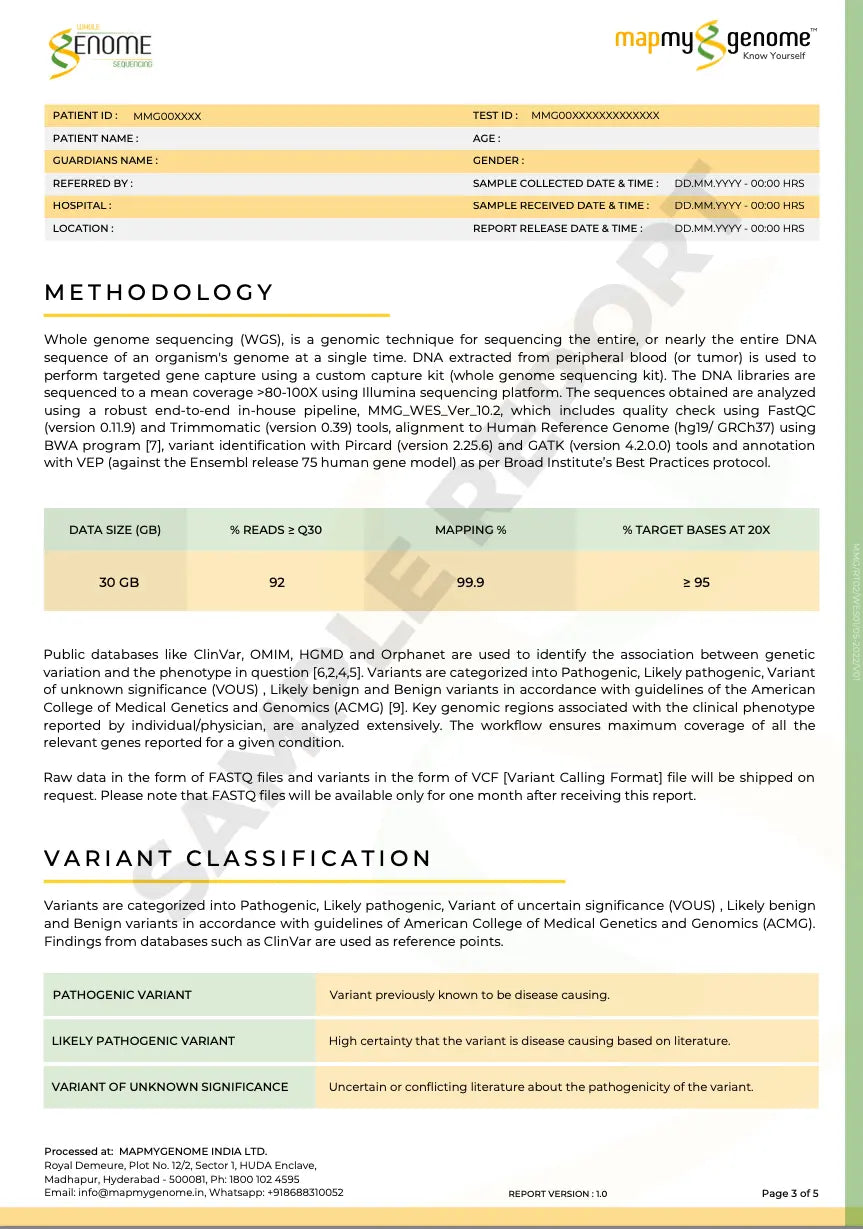 Whole Genome Sequencing Mapmygenome