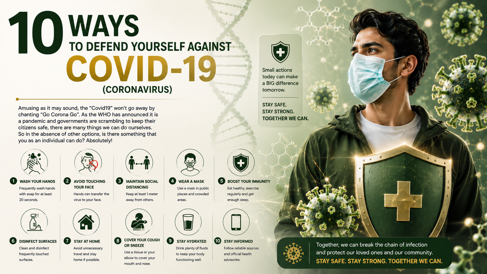 10 Ways to Defend Covid-19