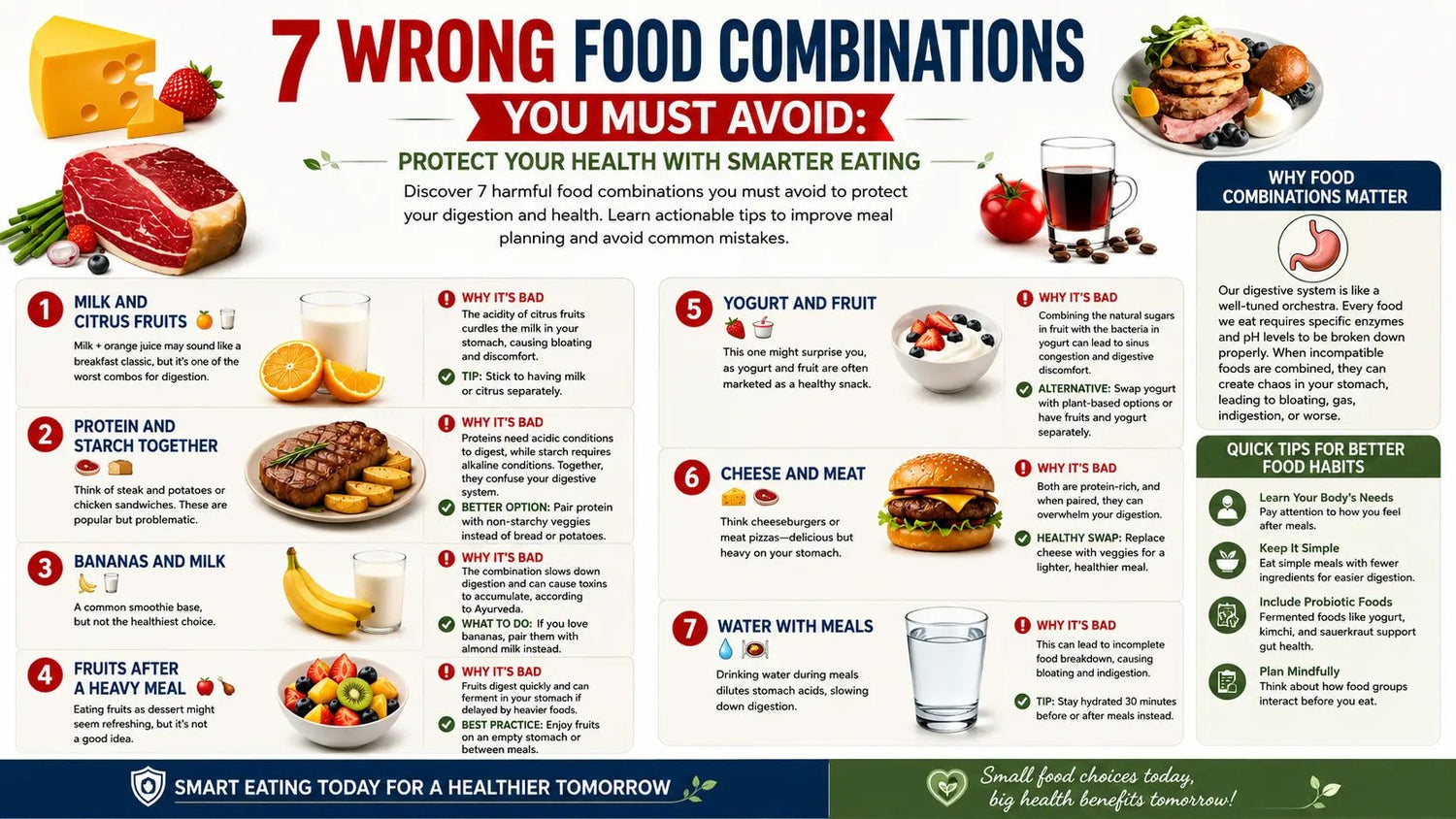 7 Wrong Food Combinations You Must Avoid: Protect Your Health with Smarter Eating - Mapmygenome