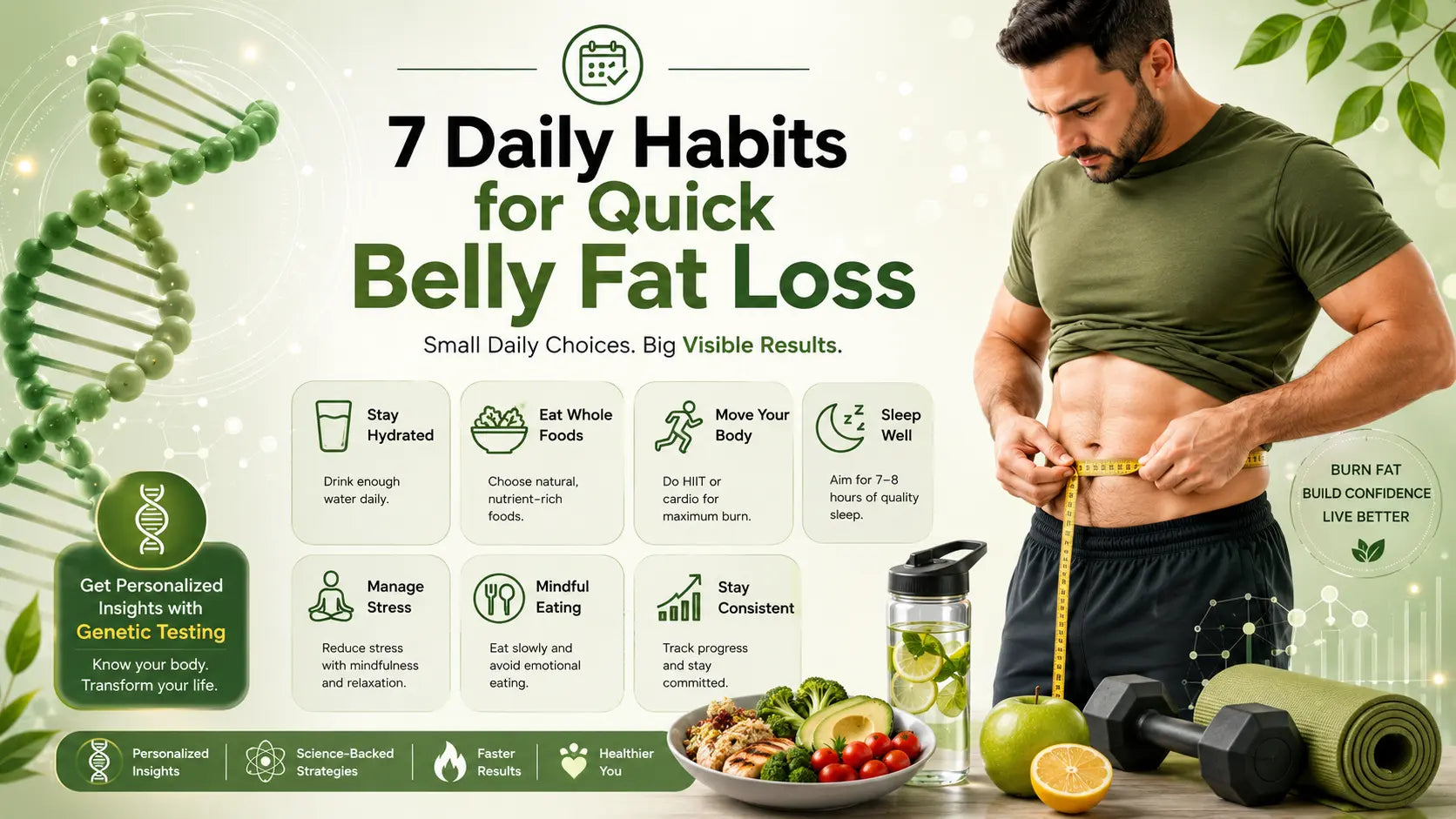 7 Daily Habits for Quick Belly Fat Loss Mapmygenome