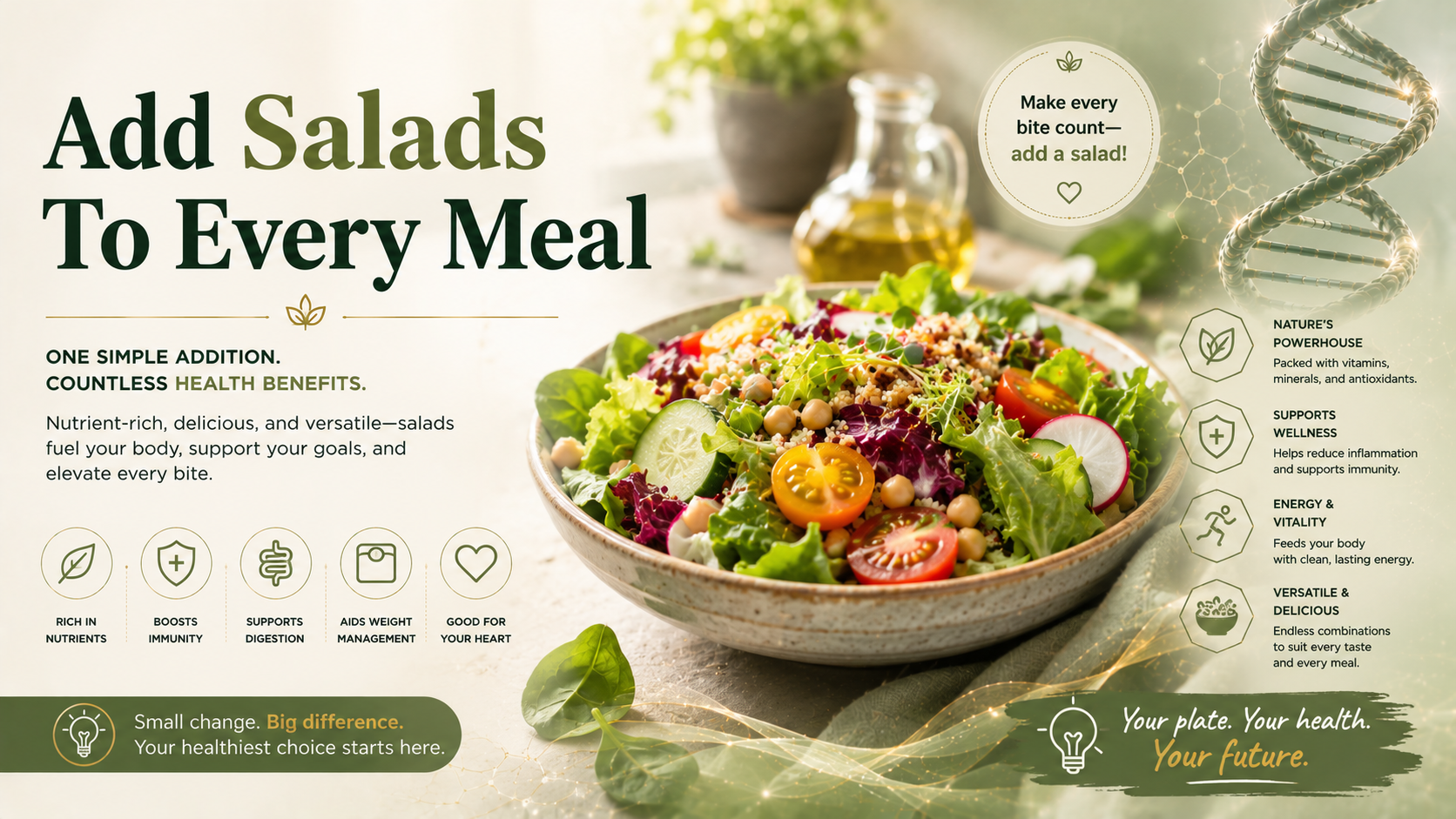 Add salads to every meal