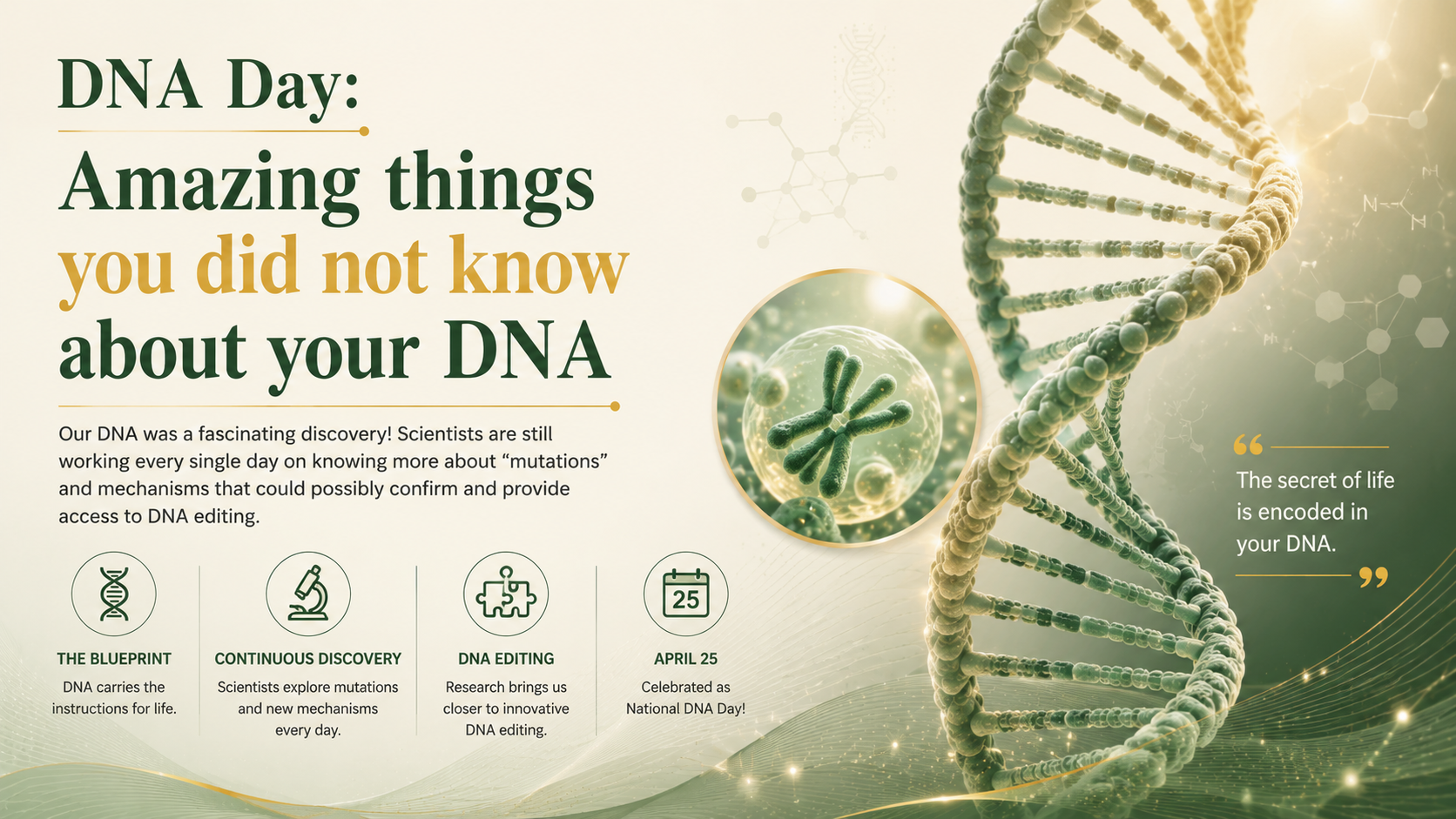 Celebrate DNA Day: discovery and innovation