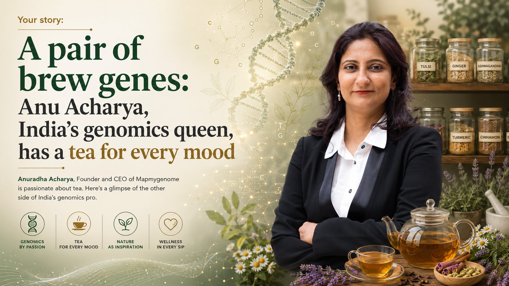 Indias genomics queen has a tea for every mood