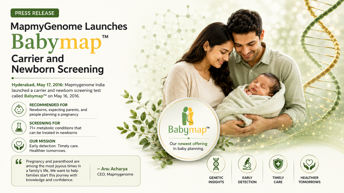 Press Release: Mapmygenome Launches Babymap Carrier & Newborn Screening