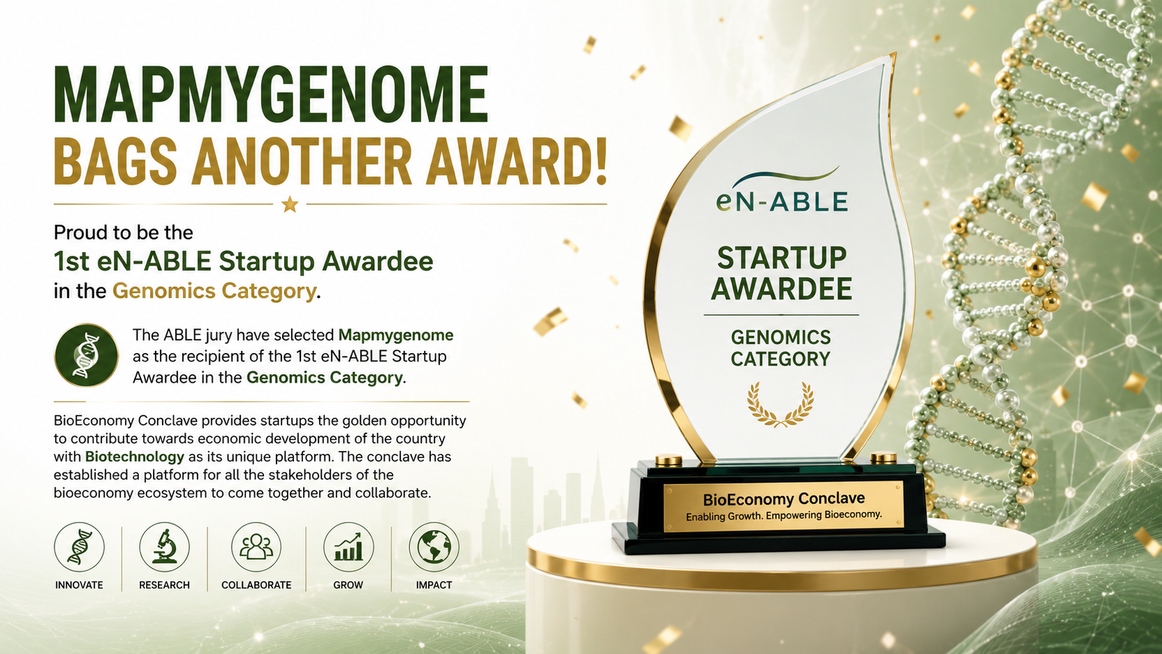 Mapmygenome celebrates eN-ABLE award win