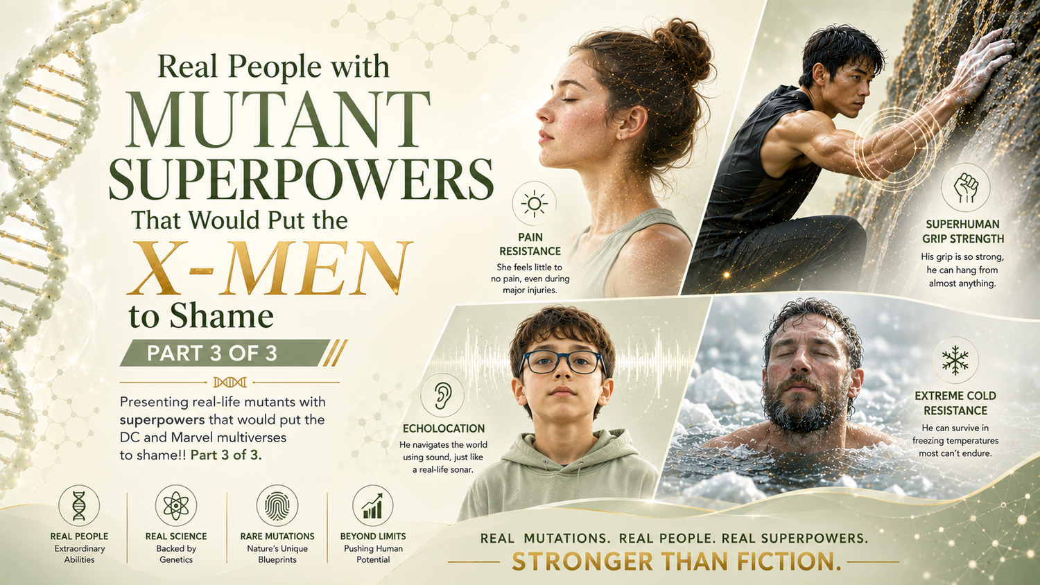 Real-life mutants with superpowers