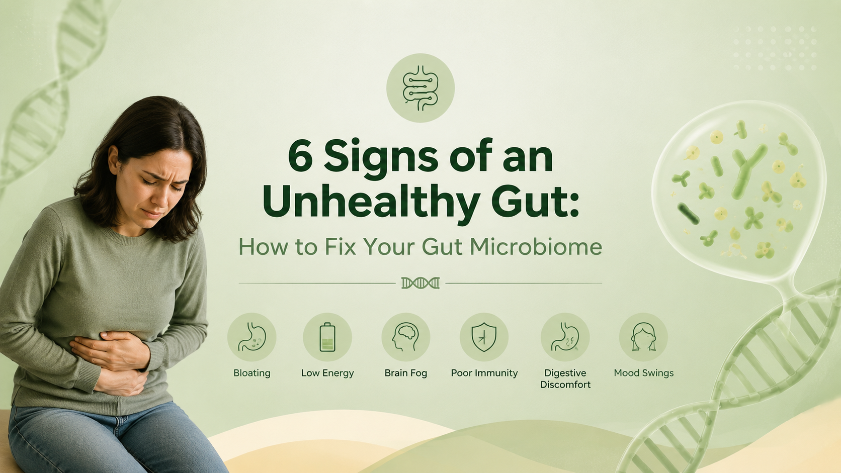 6 Signs of an Unhealthy Gut: How to Fix Your Gut Microbiome