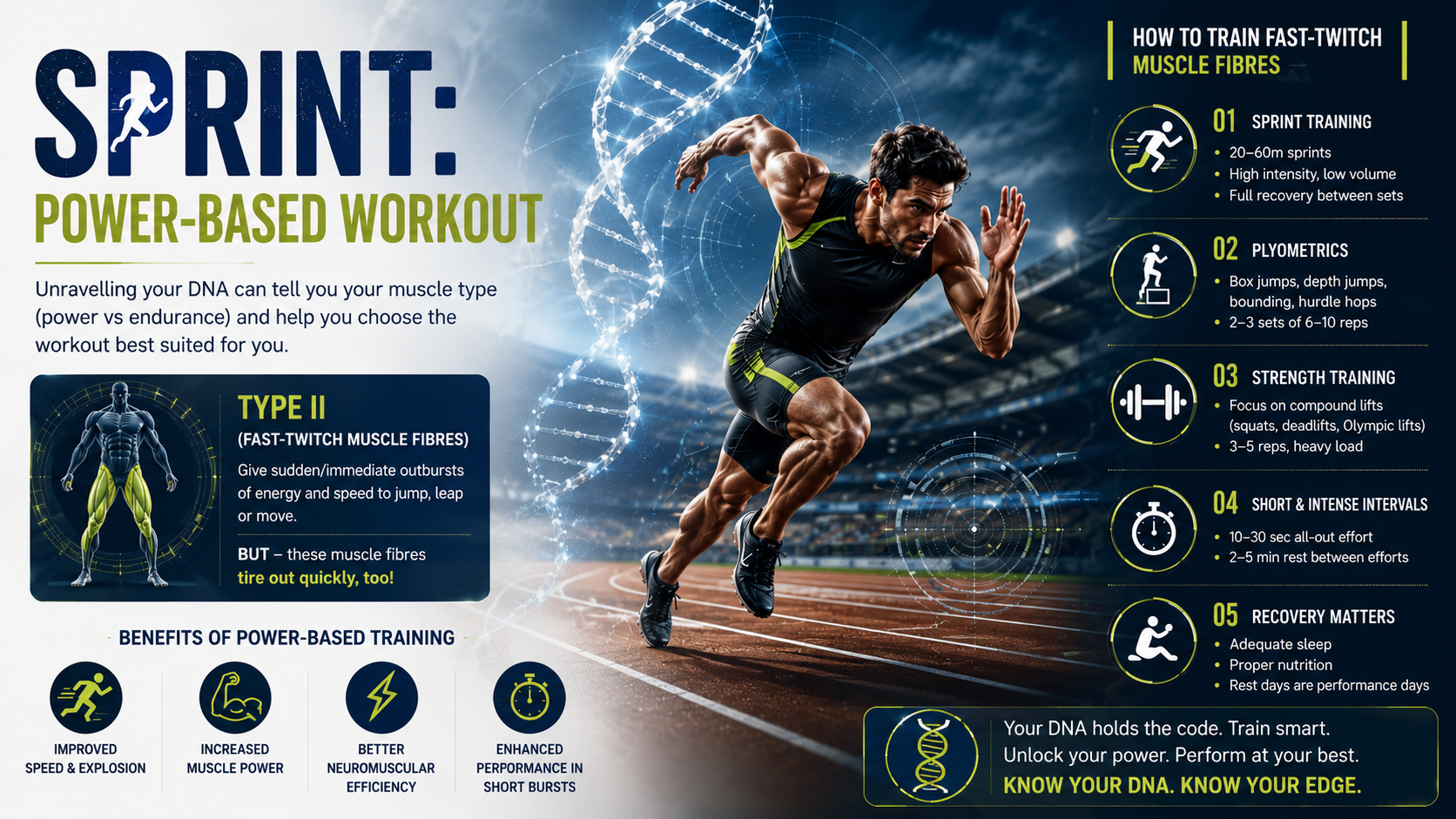 Sprint Power-based workout Infographic