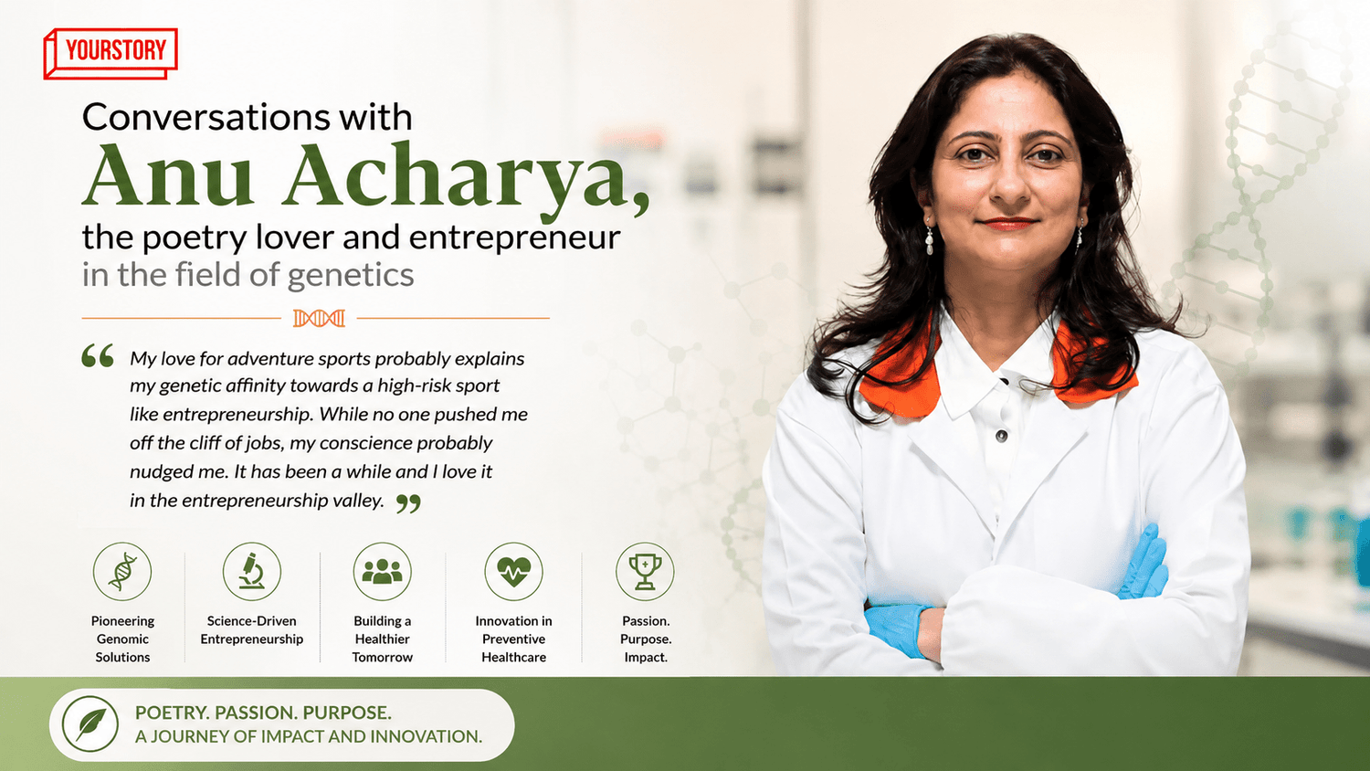 Conversations with Anu Acharya, the poetry lover and entrepreneur in the field of genetics - Mapmygenome
