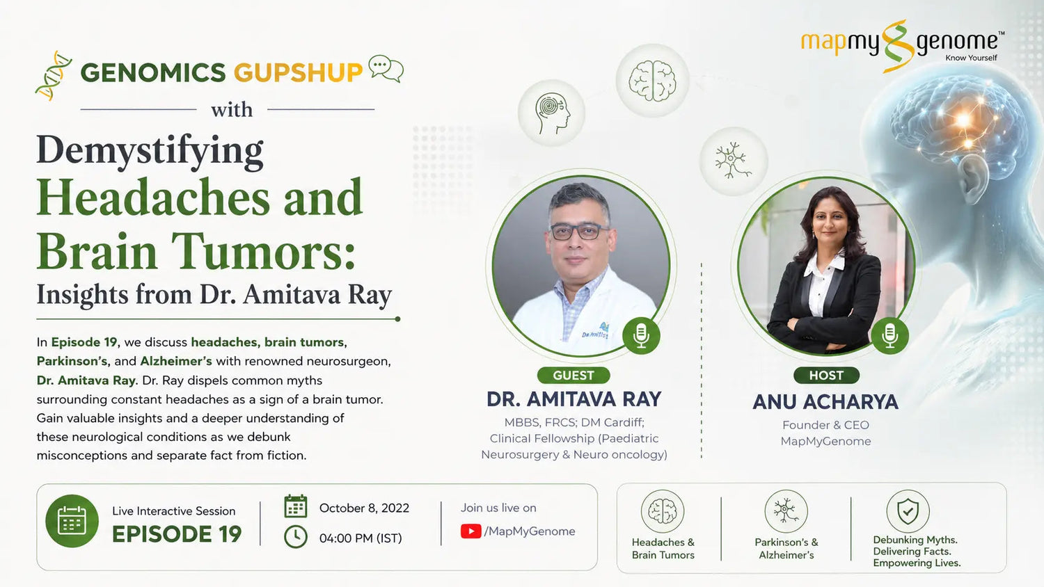 Demystifying Headaches and Brain Tumors: Insights from Dr. Amitava Ray - Mapmygenome