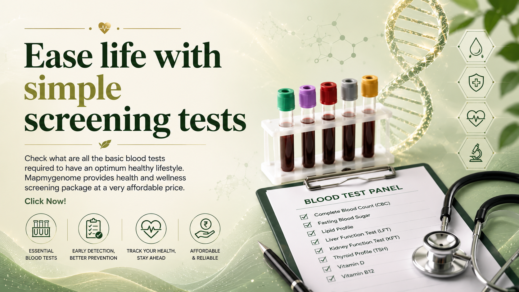 Ease life with simple screening tests