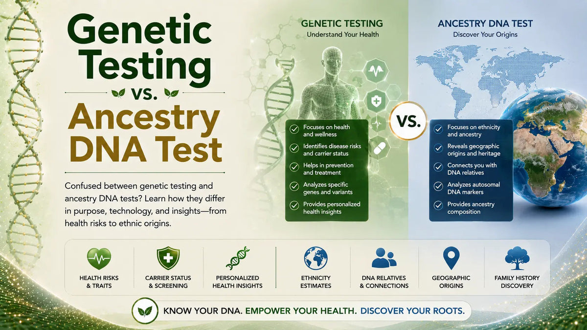 Dna Origin Testing Genetic Testing vs. Ancestry DNA Test - Mapmygenome