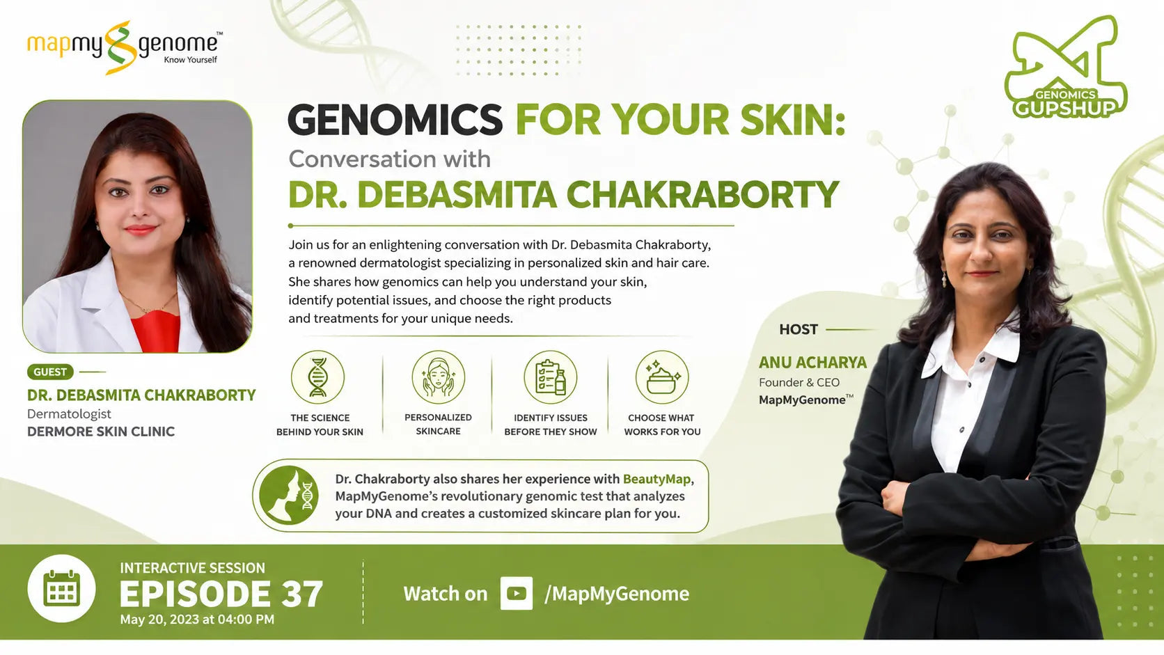 Genomics for Your Skin: Conversation with Dr.Debasmita Chakraborty - Mapmygenome