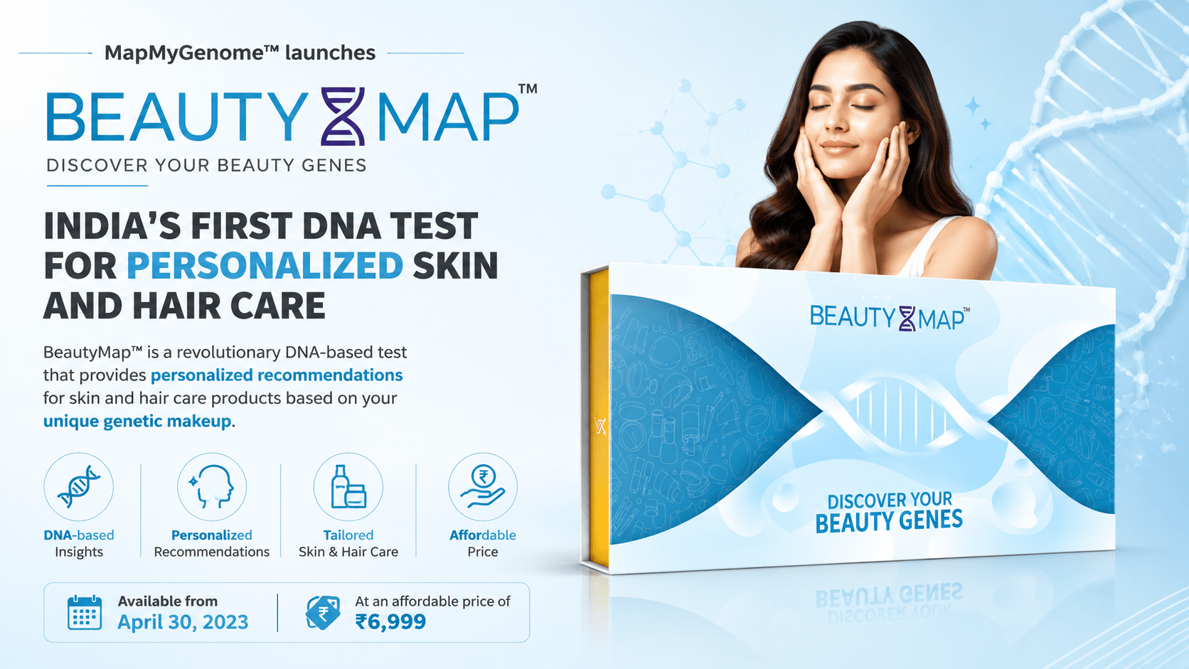 MapMyGenome™ launches India’s First DNA Test For Personalized Skin And Hair Care - Mapmygenome
