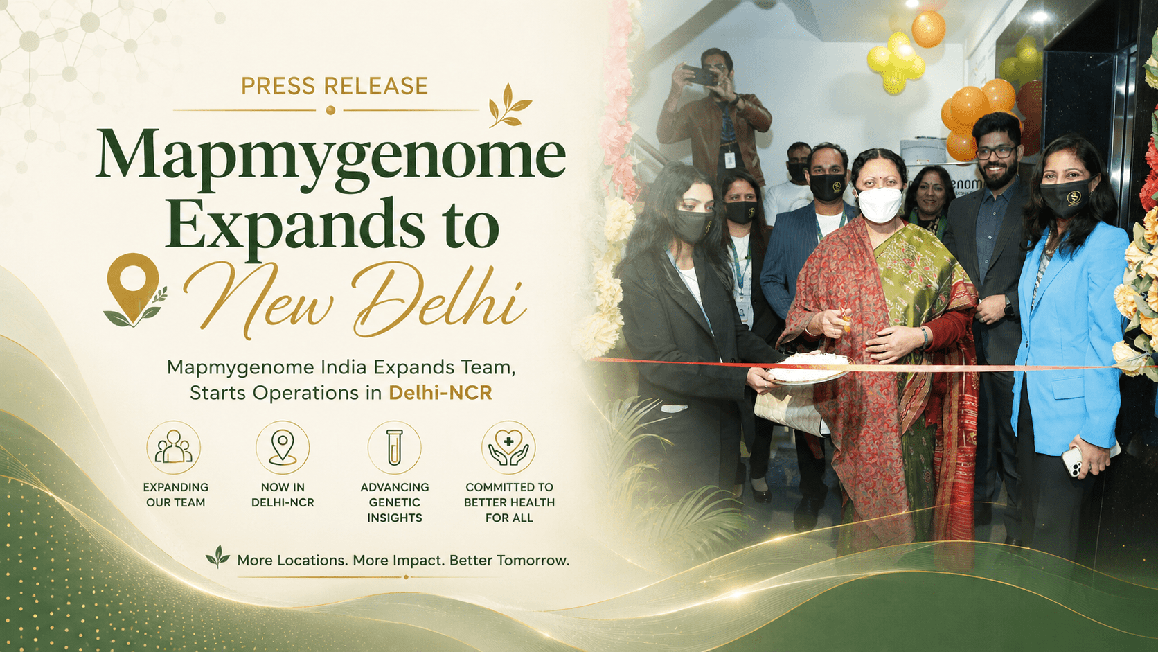 Press Release:- Mapmygenome Expands to New Delhi - Mapmygenome