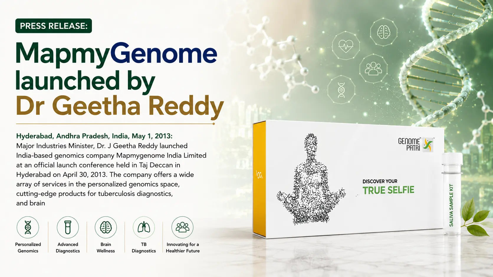 Press Release: Mapmygenome launched by Dr Geetha Reddy