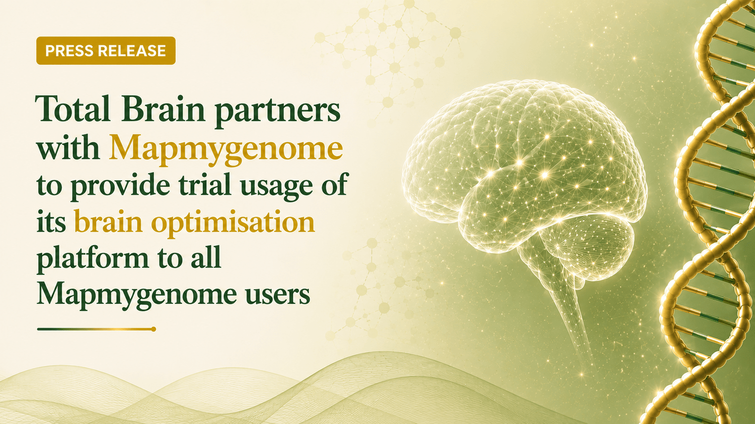 Press Release: Total Brain partners with Mapmygenome to provide trial usage of its brain optimisation platform to all Mapmygenome users