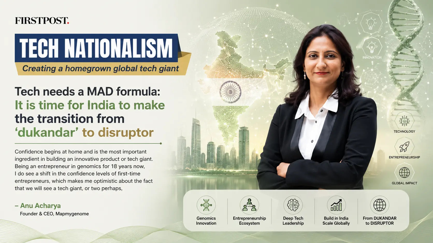Tech needs a MAD formula: It is time for India to make the transition from 'dukandar' to disruptor - Mapmygenome