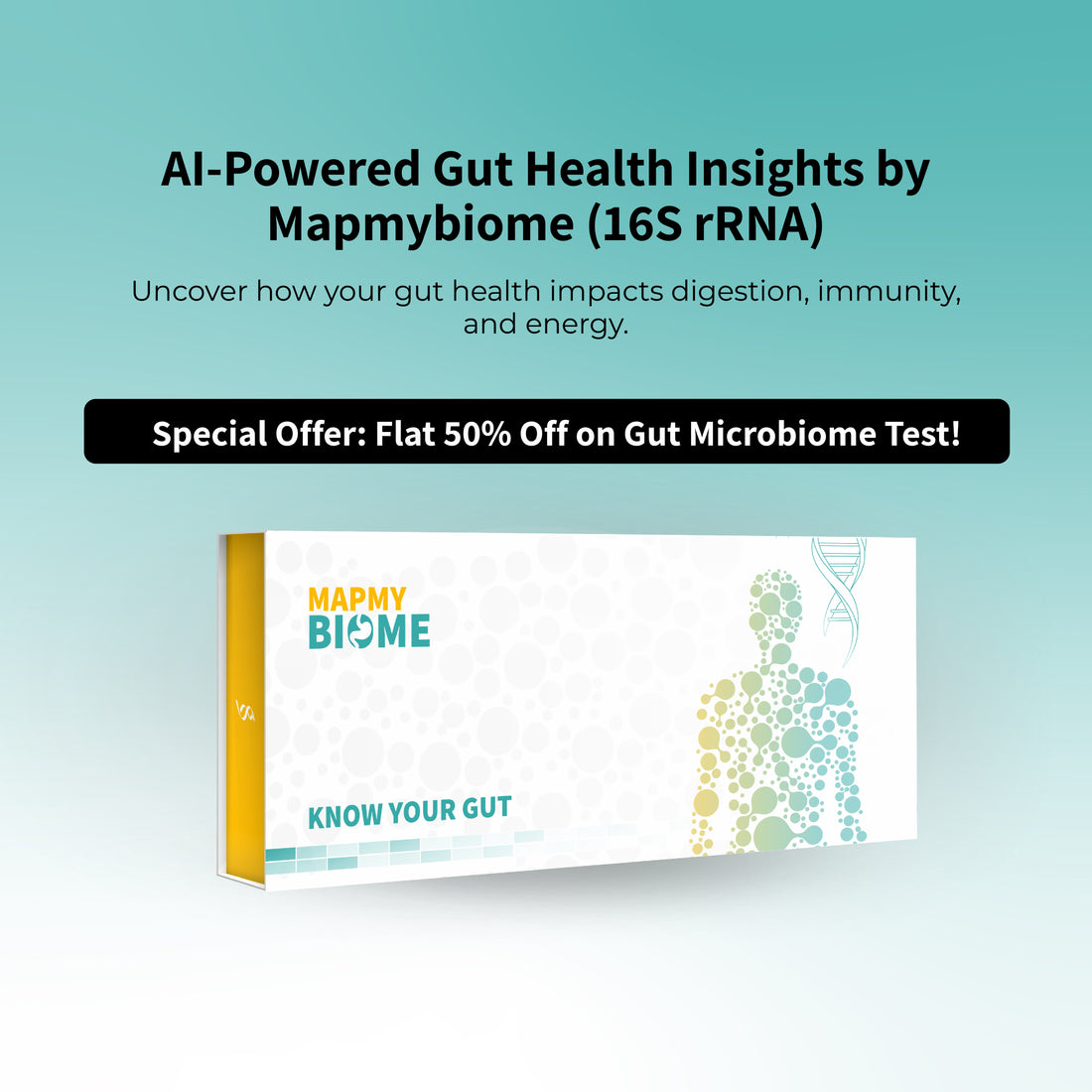 MapmyBiome – At-Home Bacterial Gut Microbiome Test (16S rRNA Based)