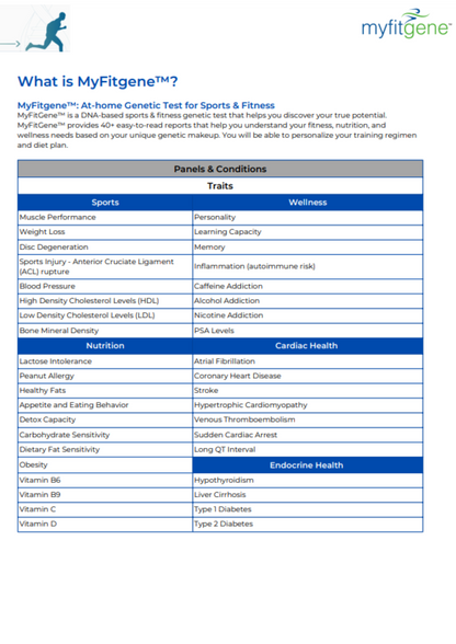 Myfitgene - DNA powered fitness and nutrition