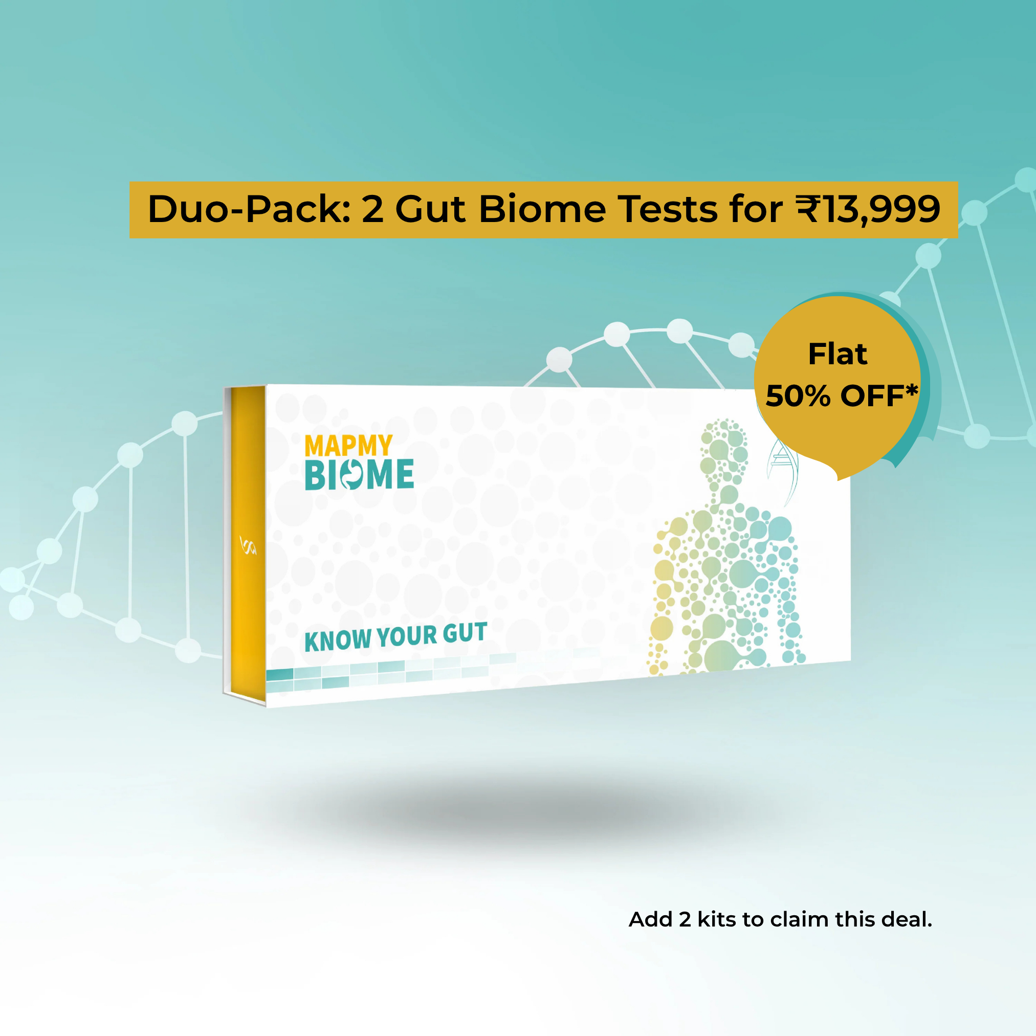 Mapmybiome - At-Home Comprehensive Gut Microbiome Test (Metagenomic Shotgun Sequencing)